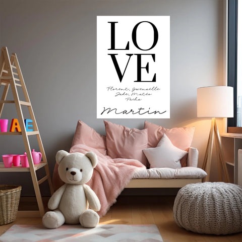 Tableau Famille Personnalisé Love