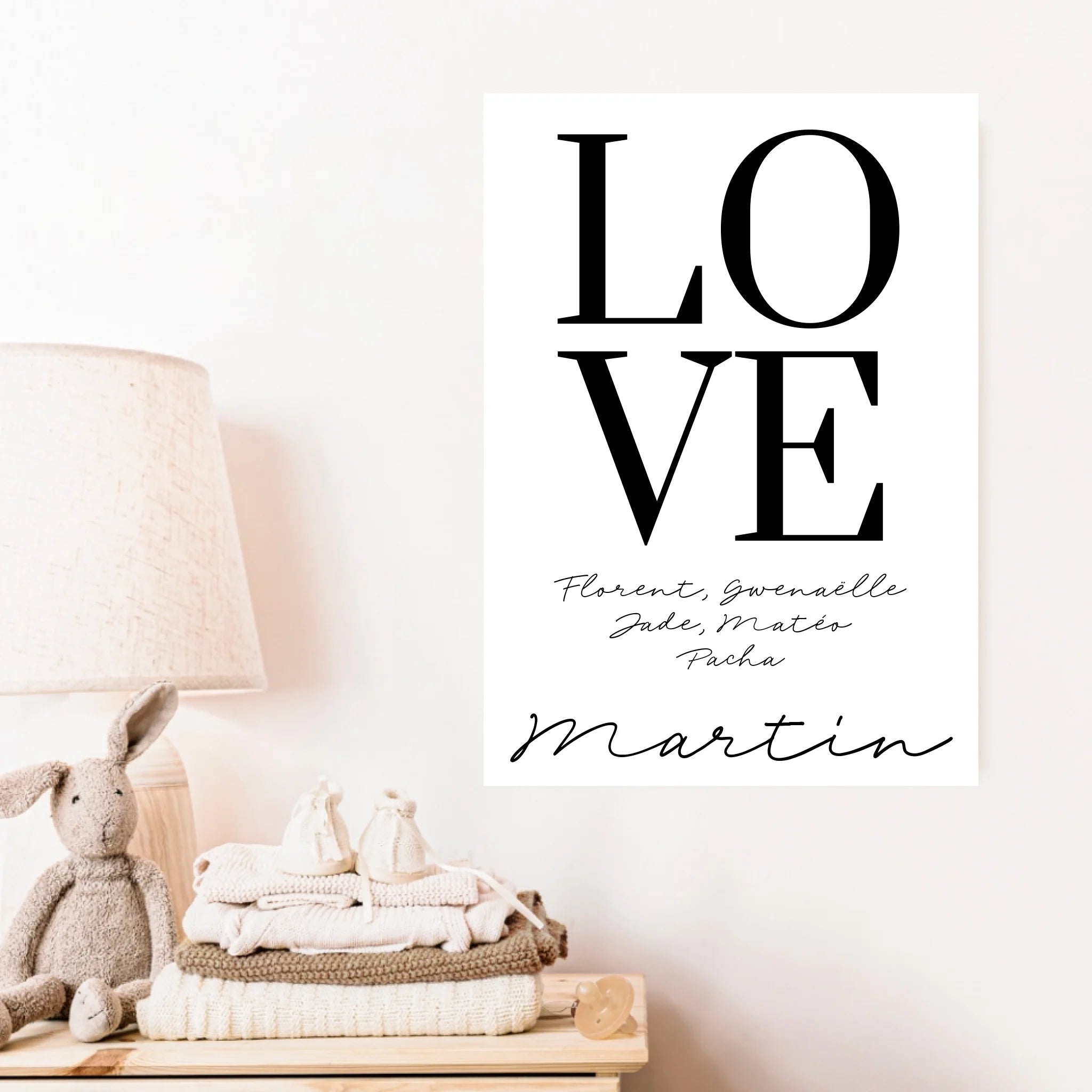 Tableau Famille Personnalisé Love