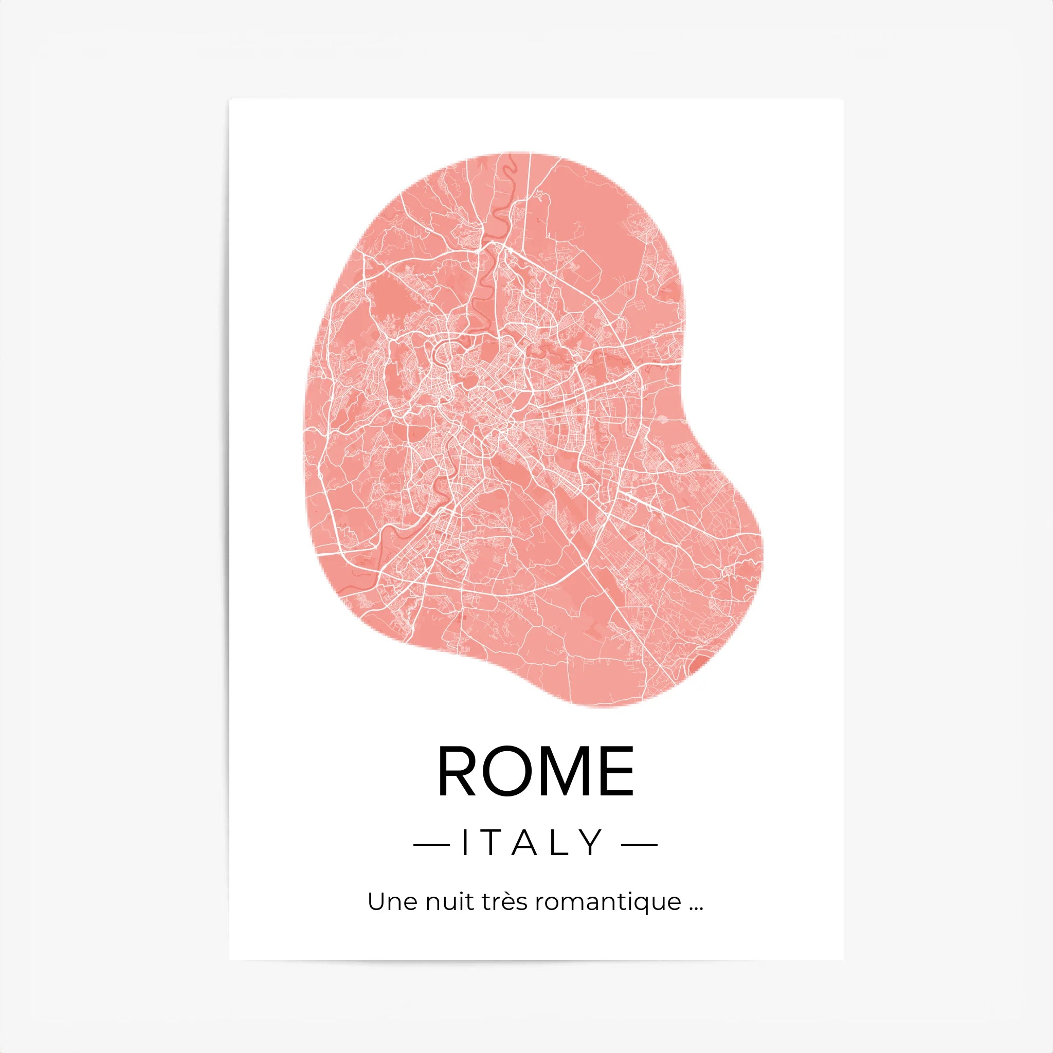 Affiche carte ville Personnalisée Déco Scandinave