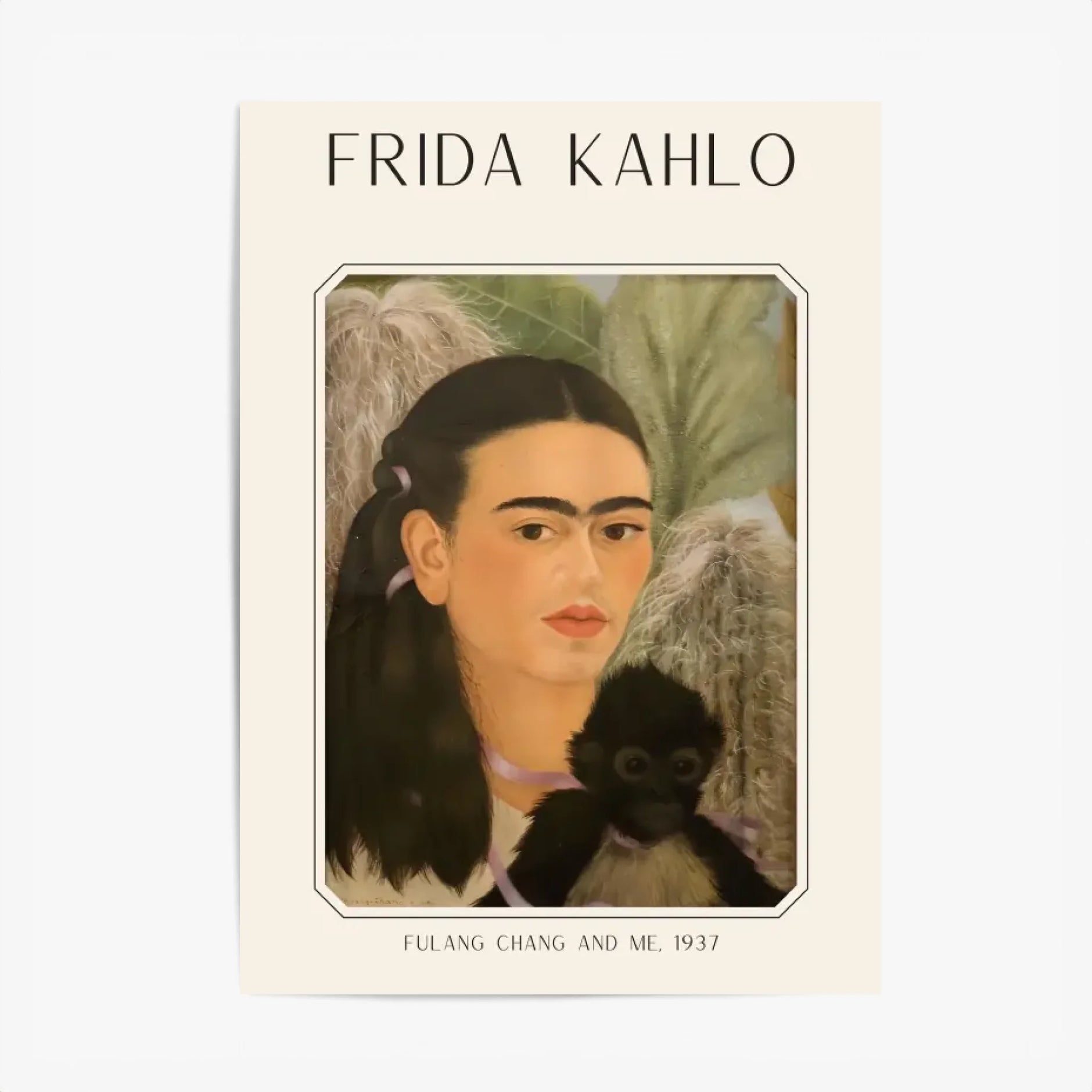 Tableau Toile Frida Kahlo Style Dark - Décoration Murale Salon - Toile Tendue Sur Châssis