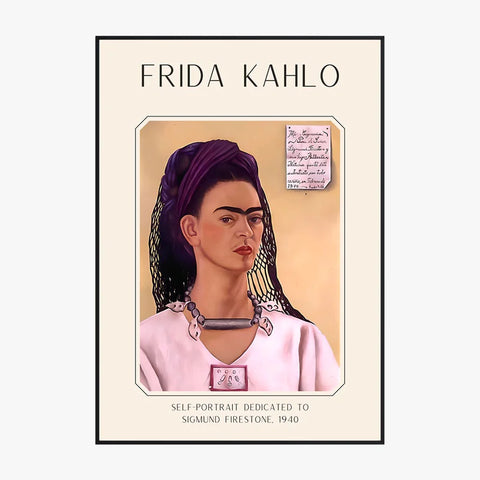 Affiche Frida Kahlo – Self Portrait To Sigmund Firestone 1940