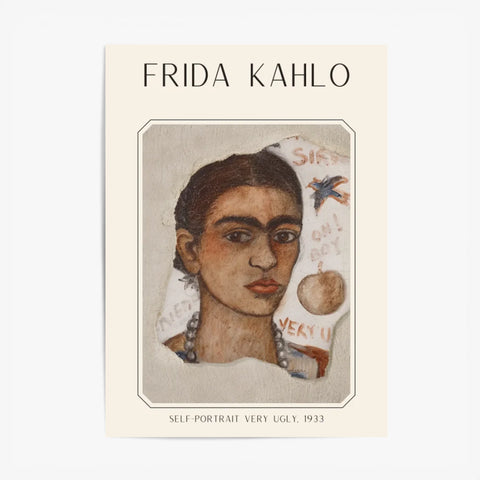 Affiche Frida Kahlo – Self Portrait Very Ugly 1933