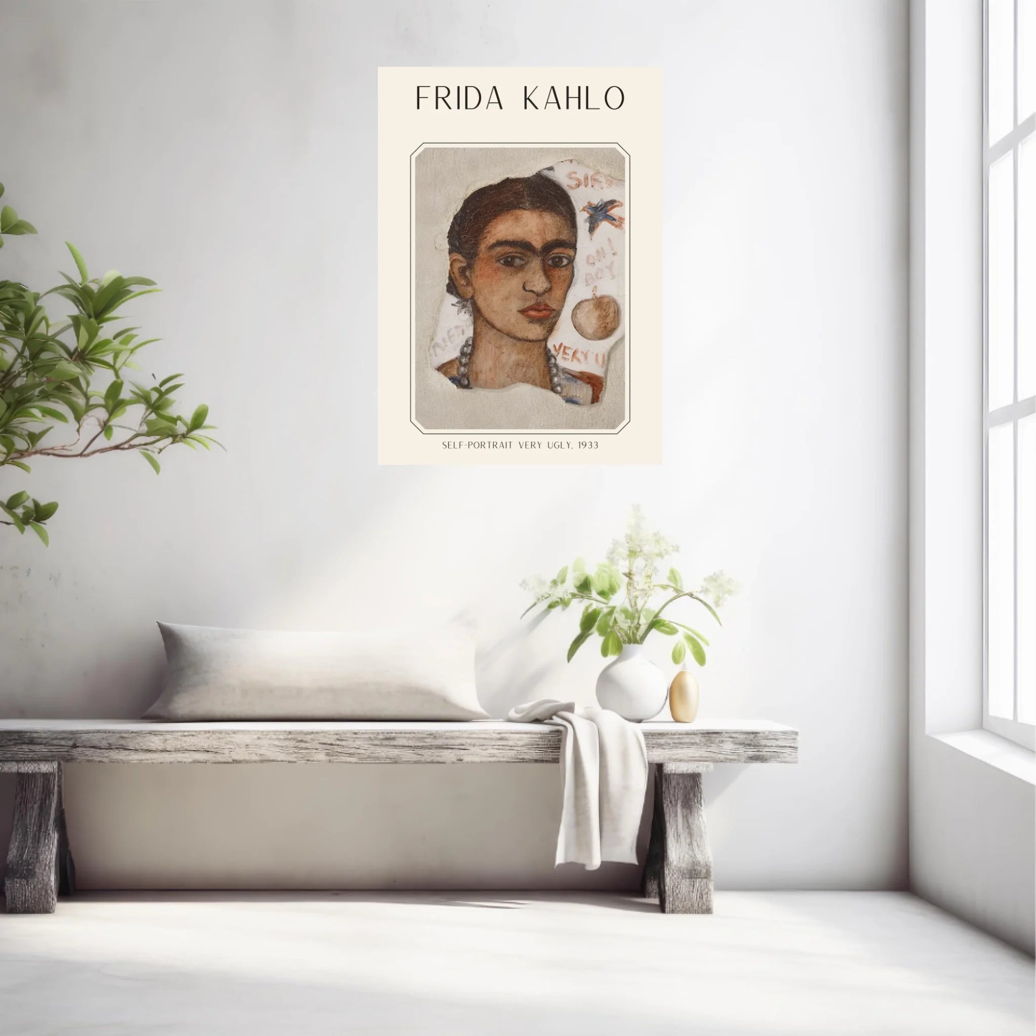 Affiche Frida Kahlo – Self Portrait Very Ugly 1933