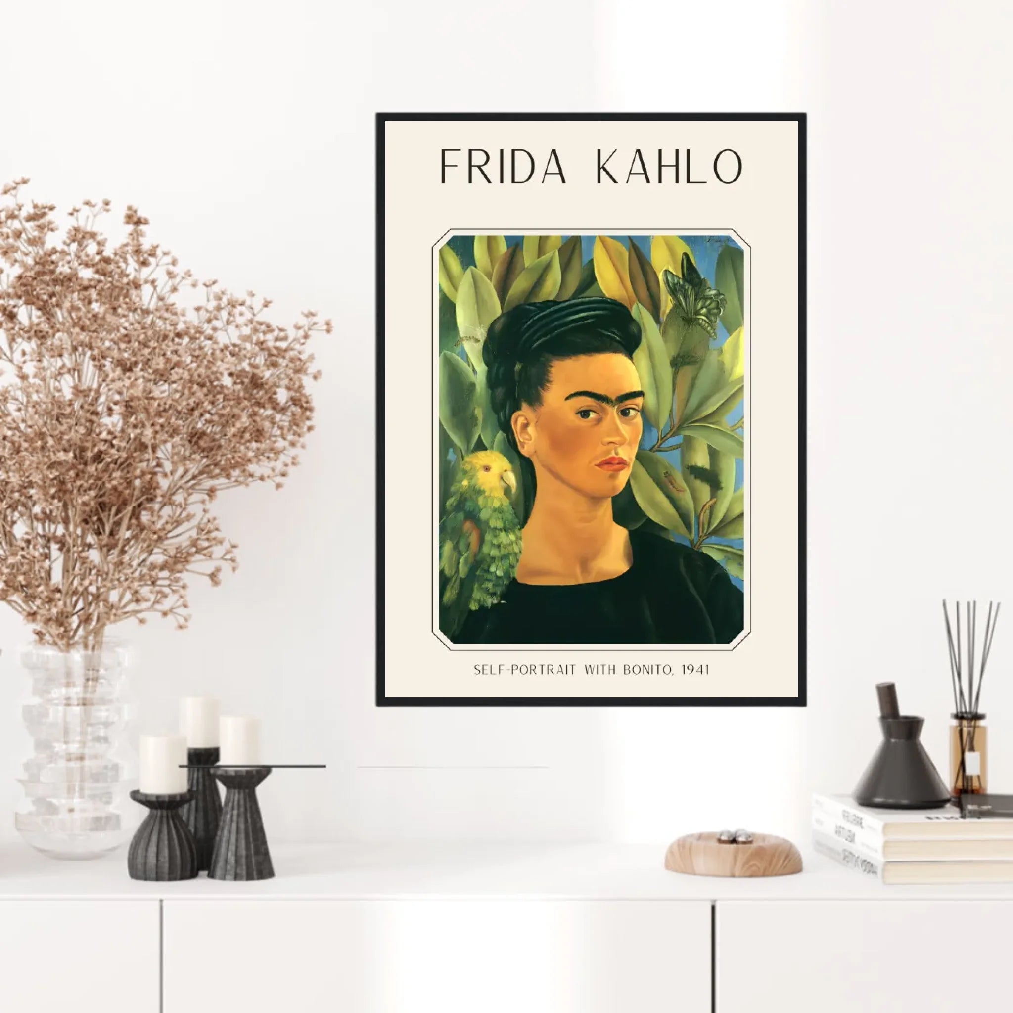 FRIDA KAHLO Self Portrait With Bonito 1941