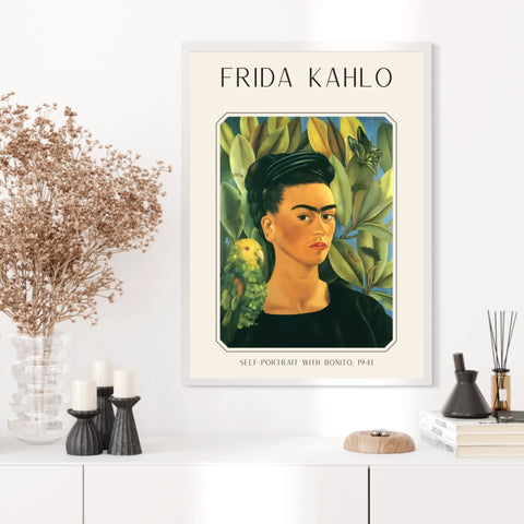 Affiche Frida Kahlo – Self Portrait With Bonito 1941