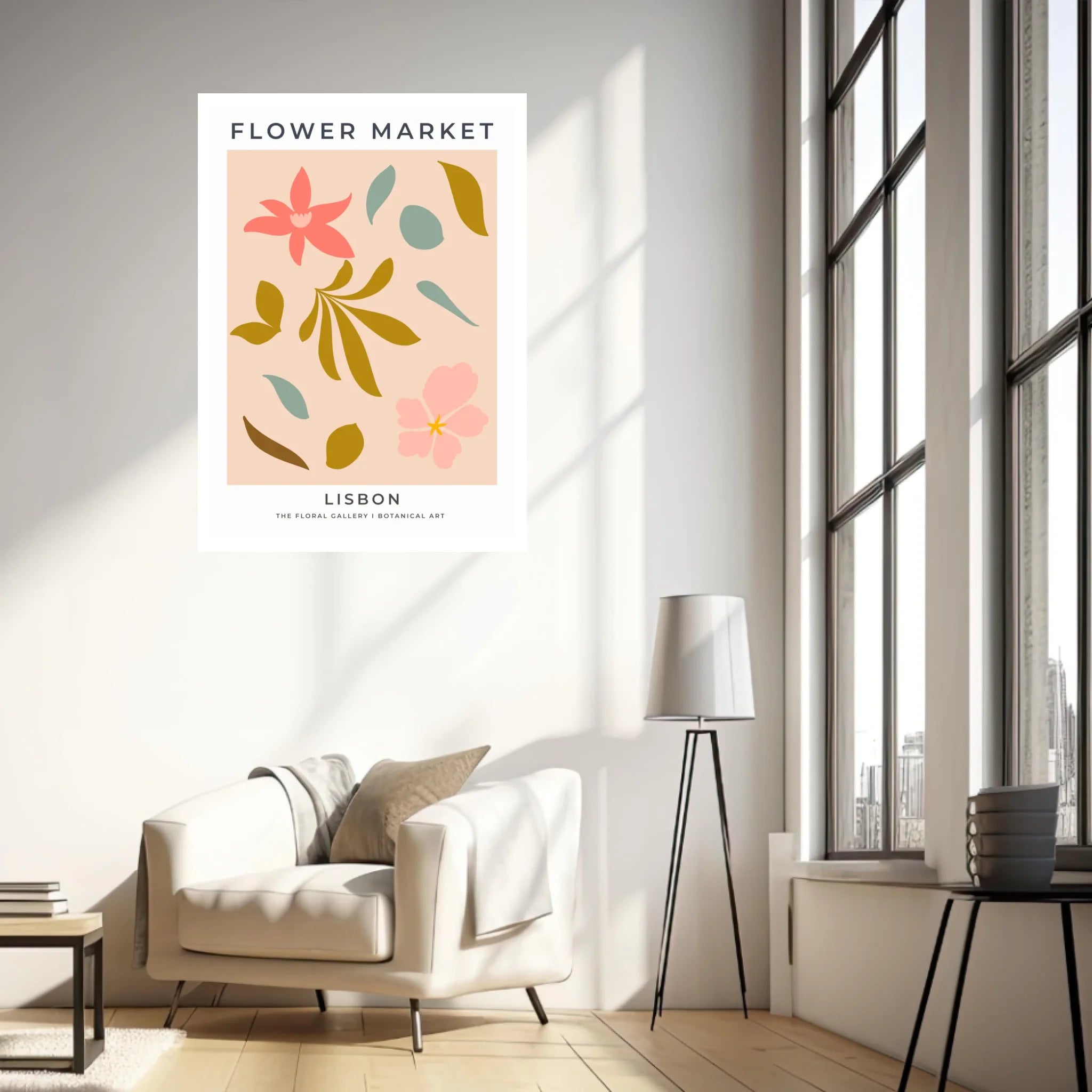 Tableau Fleurs Flower Market Lisbon