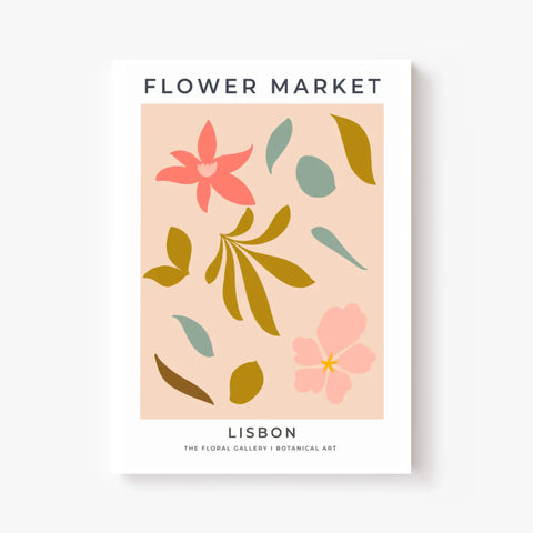 Tableau Fleurs Flower Market Lisbon
