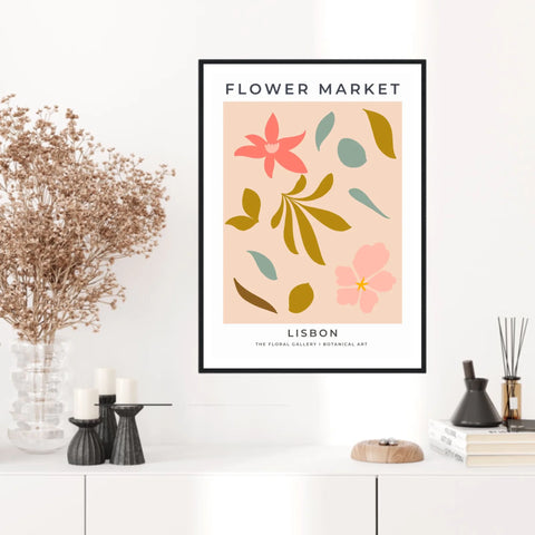 Tableau Fleurs Flower Market Lisbon
