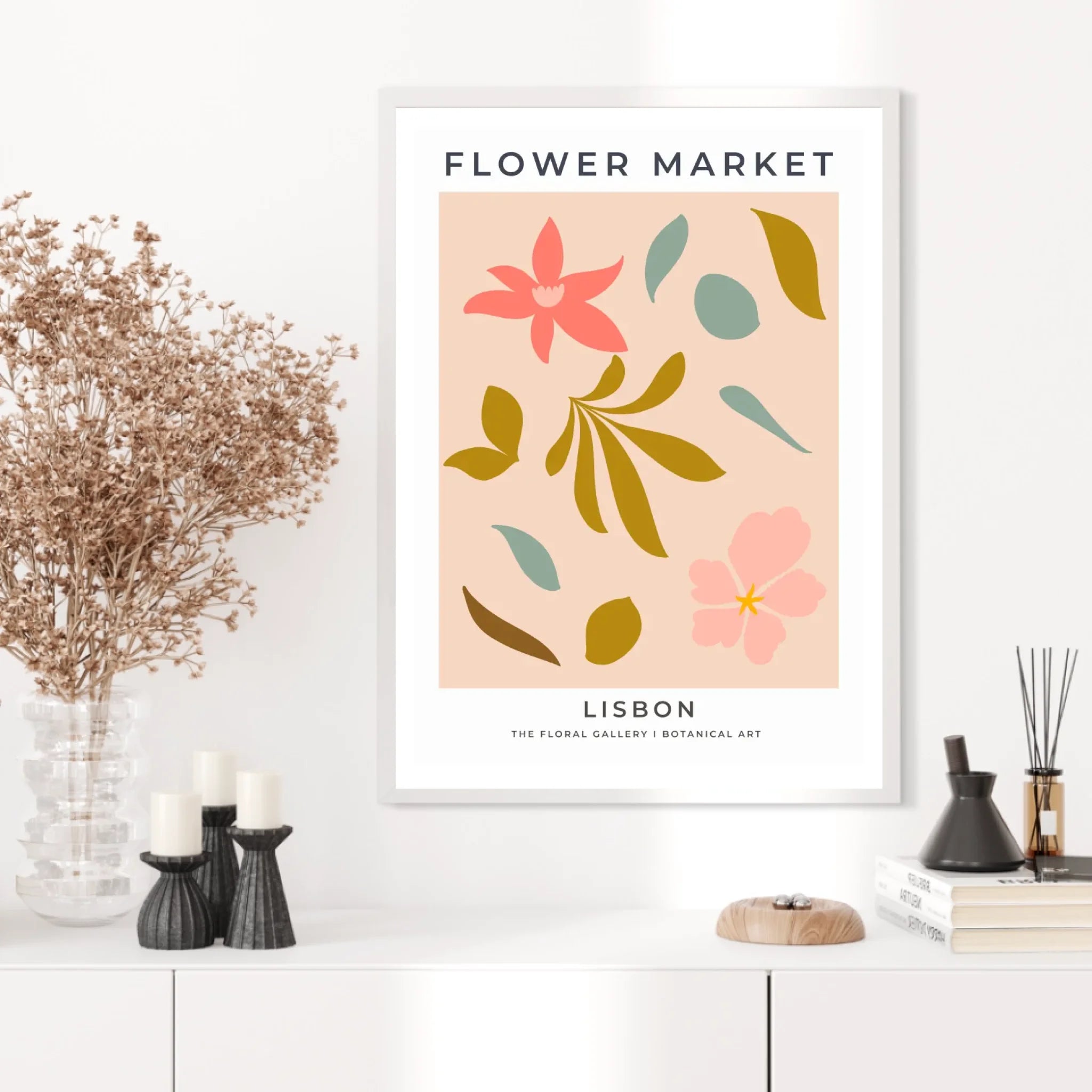 Tableau Fleurs Flower Market Lisbon