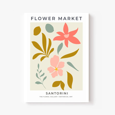Tableau Fleurs Flower Market Santorini