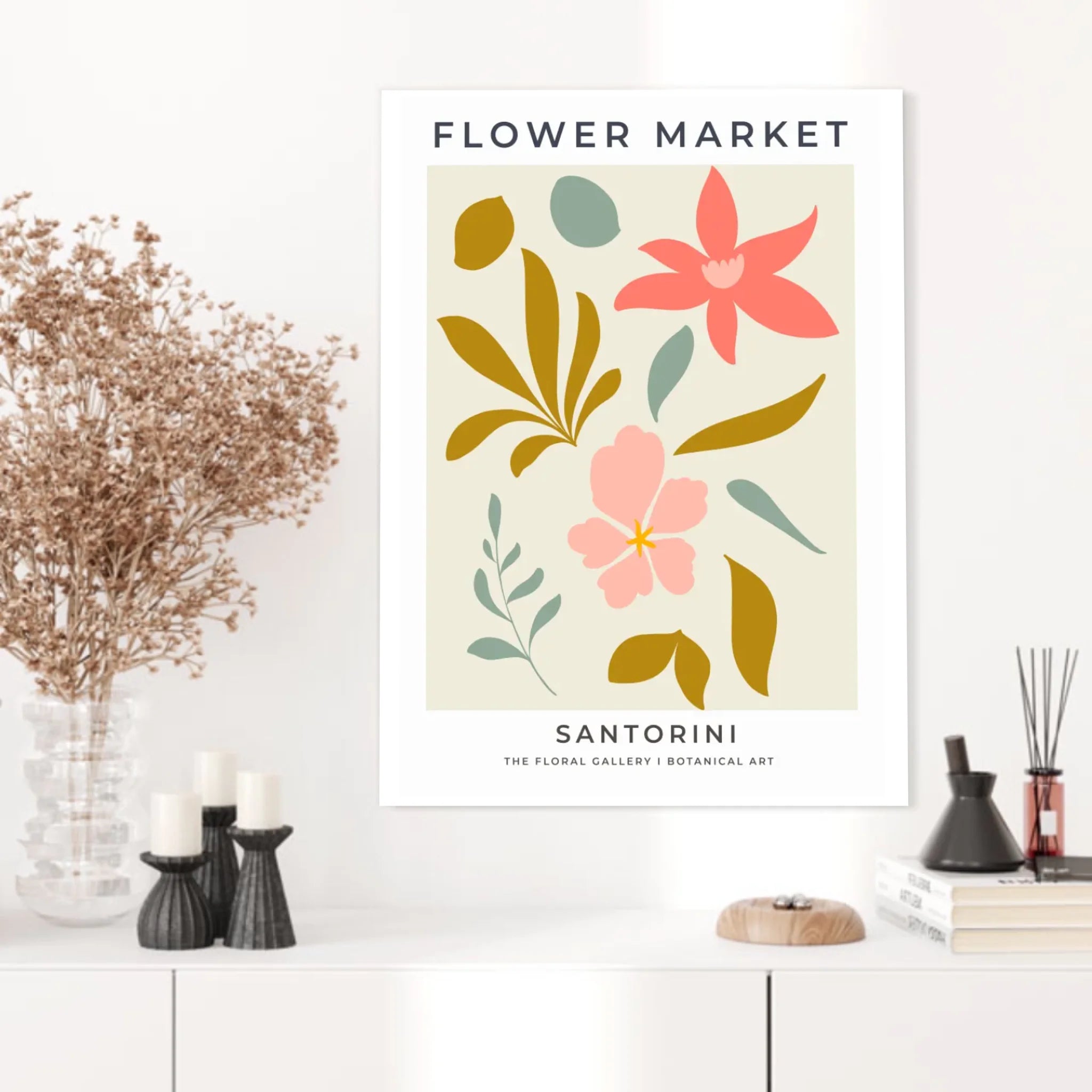 Tableau Fleurs Flower Market Santorini