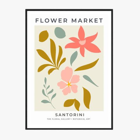 Tableau Fleurs Flower Market Santorini