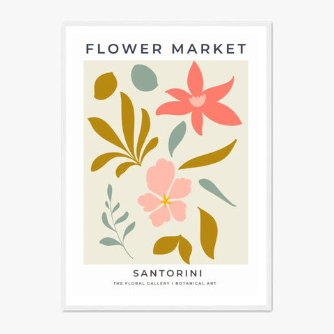 Tableau Fleurs Flower Market Santorini