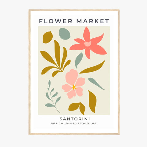 Tableau Fleurs Flower Market Santorini