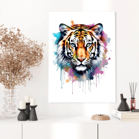 Tableau Animaux Tigre Pop Art