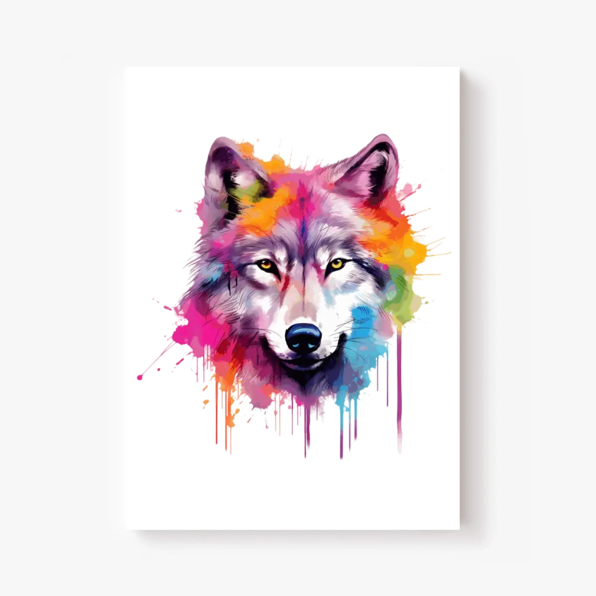 Tableau Animaux Loup Pop Art