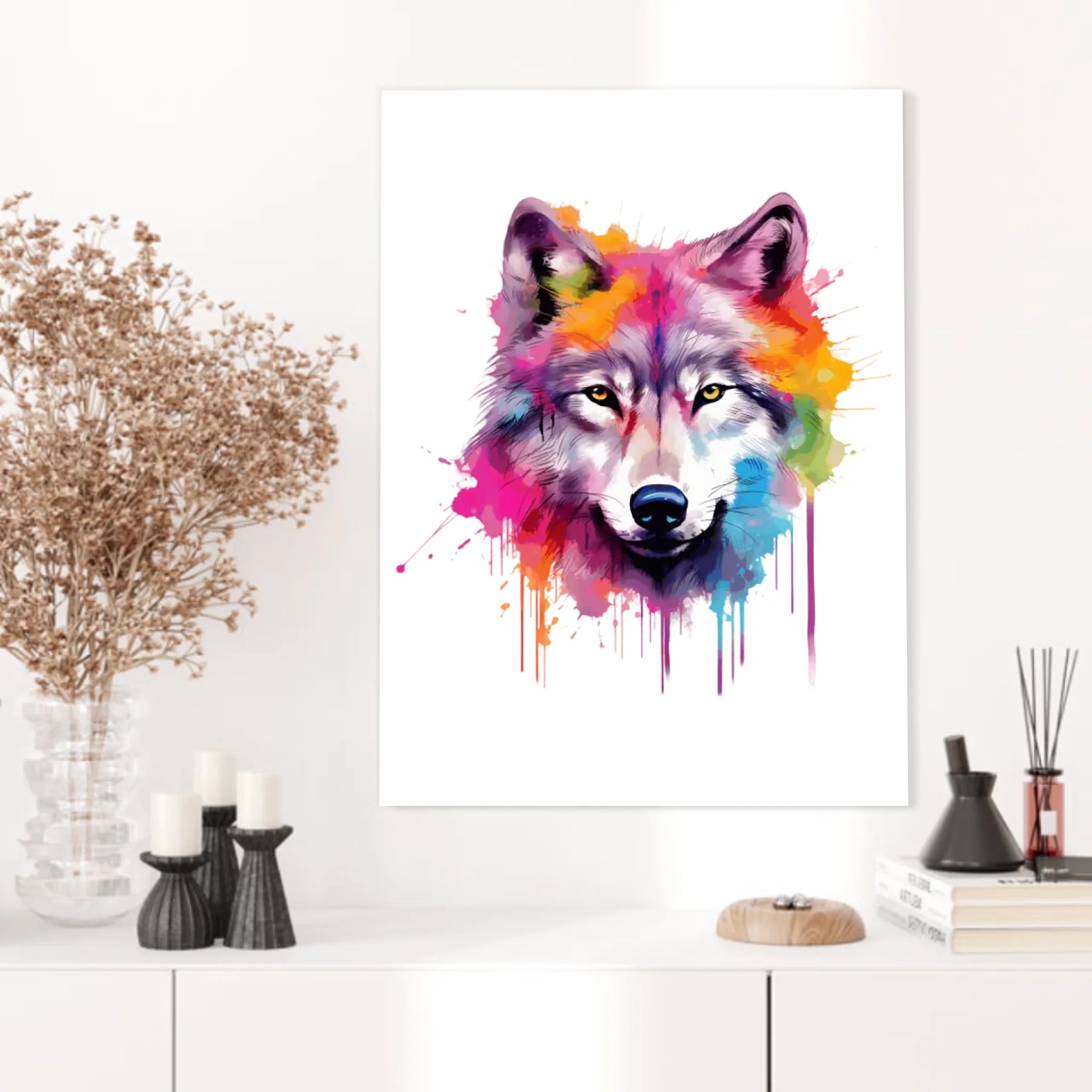 Tableau Animaux Loup Pop Art