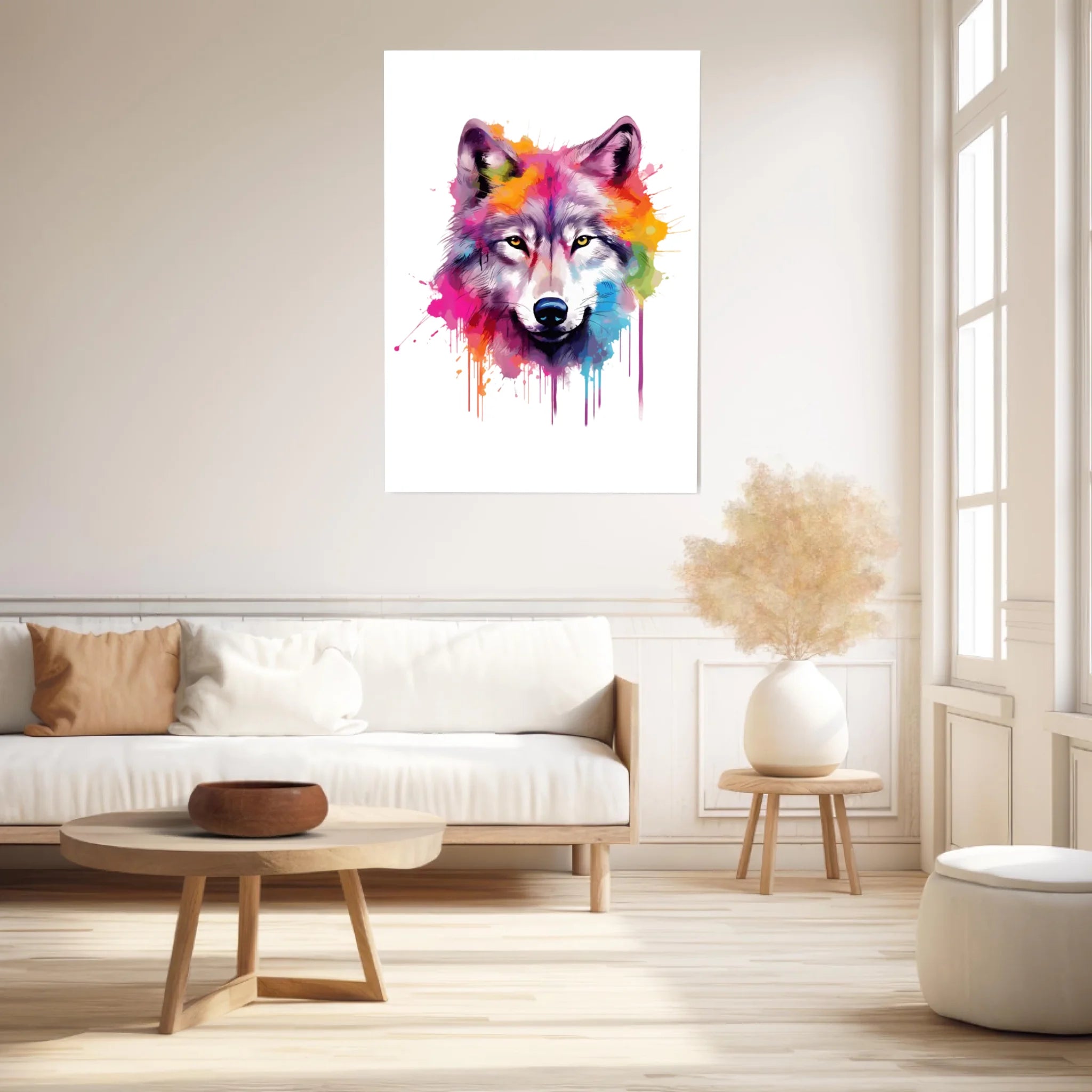 Tableau Animaux Loup Pop Art
