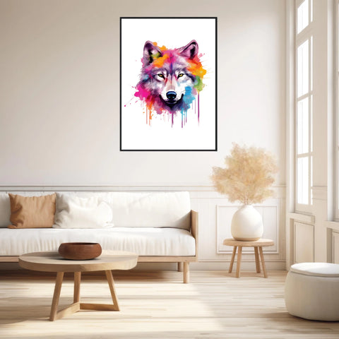 Tableau Animaux Loup Pop Art