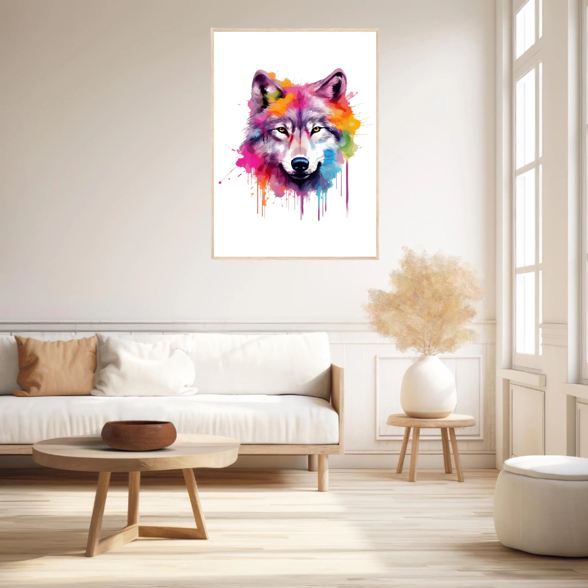 Tableau Animaux Loup Pop Art