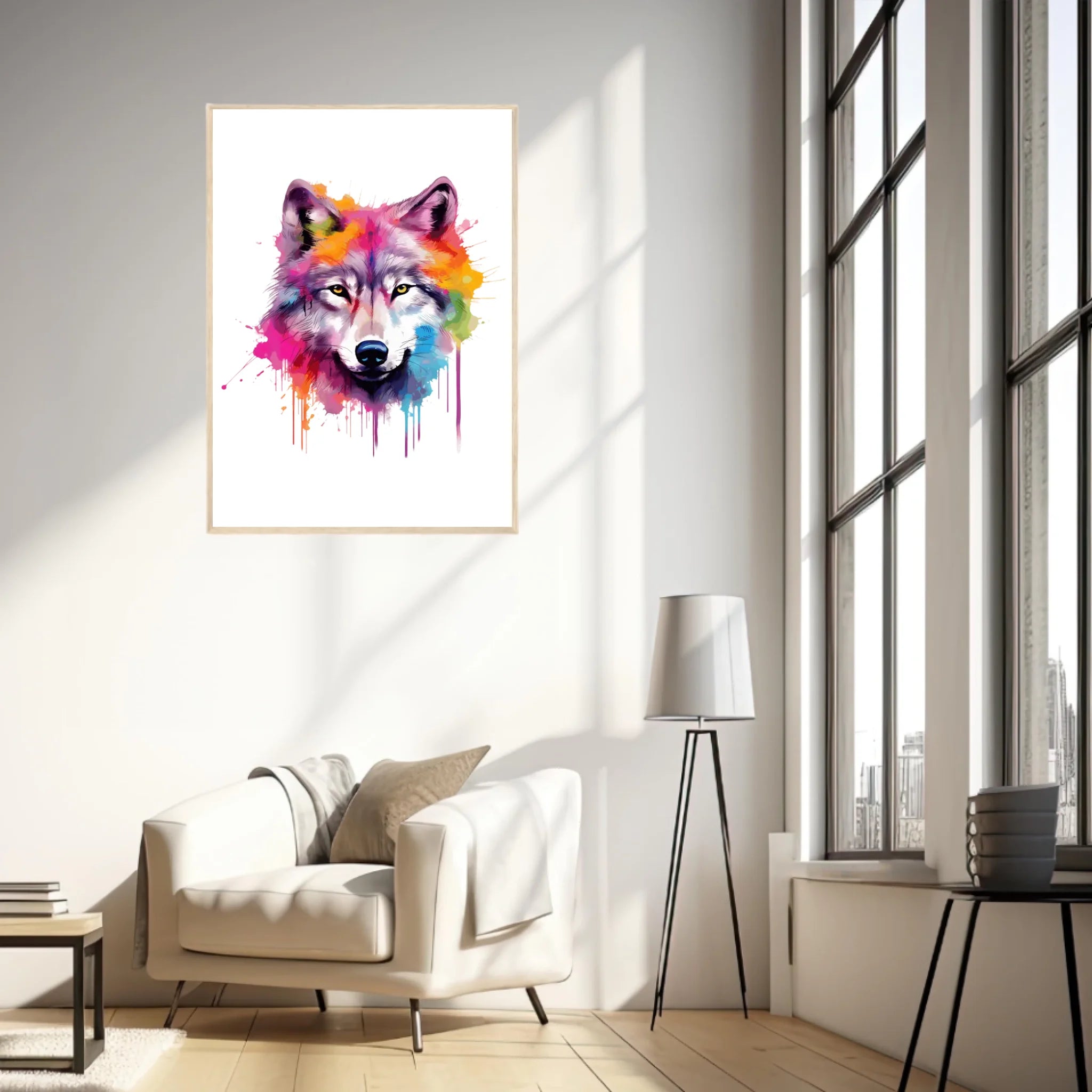 Tableau Animaux Loup Pop Art