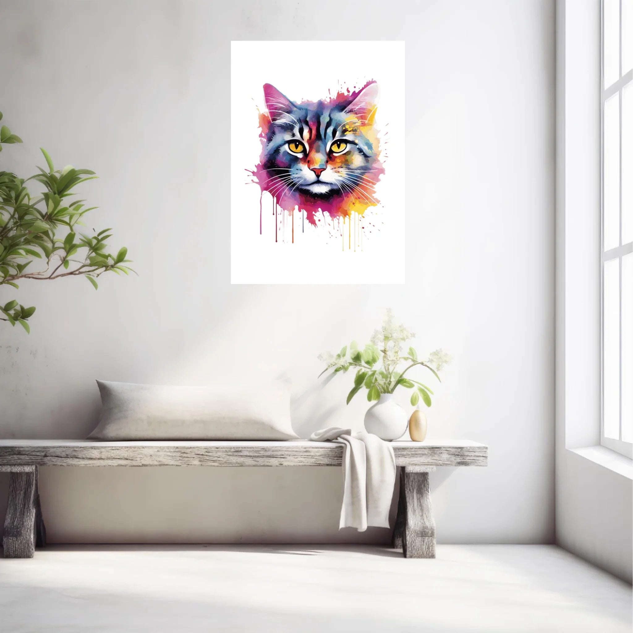 Tableau Animaux Chat Pop Art