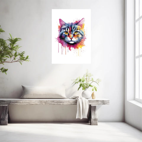 Tableau Animaux Chat Pop Art