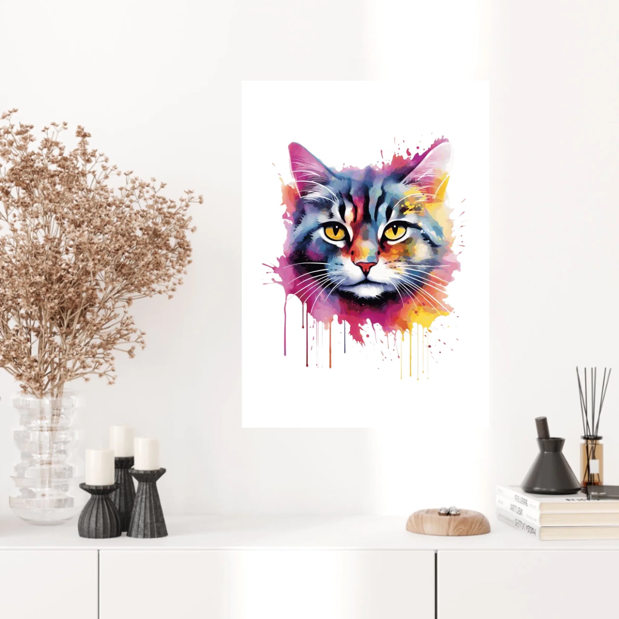 Tableau Animaux Chat Pop Art
