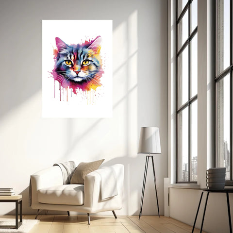 Tableau Animaux Chat Pop Art