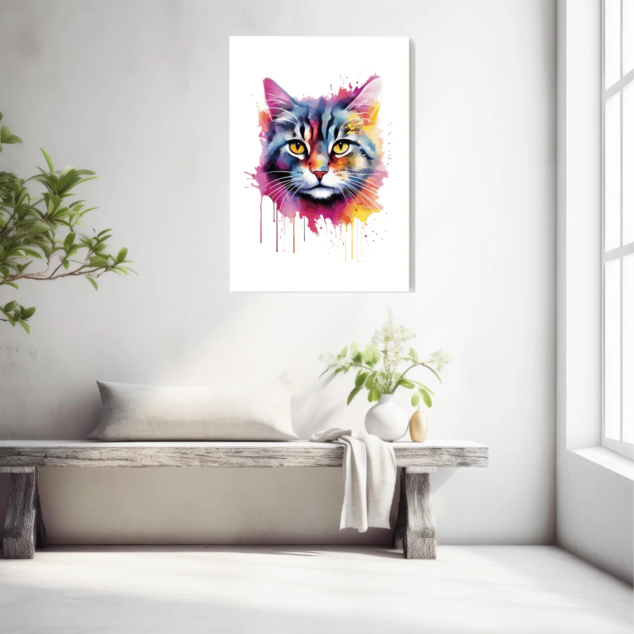 Tableau Animaux Chat Pop Art