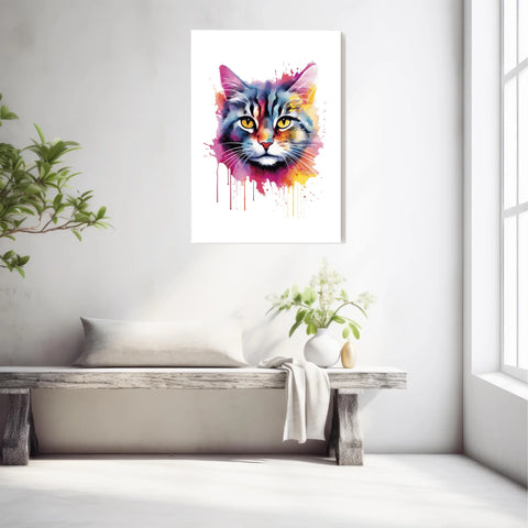 Tableau Animaux Chat Pop Art