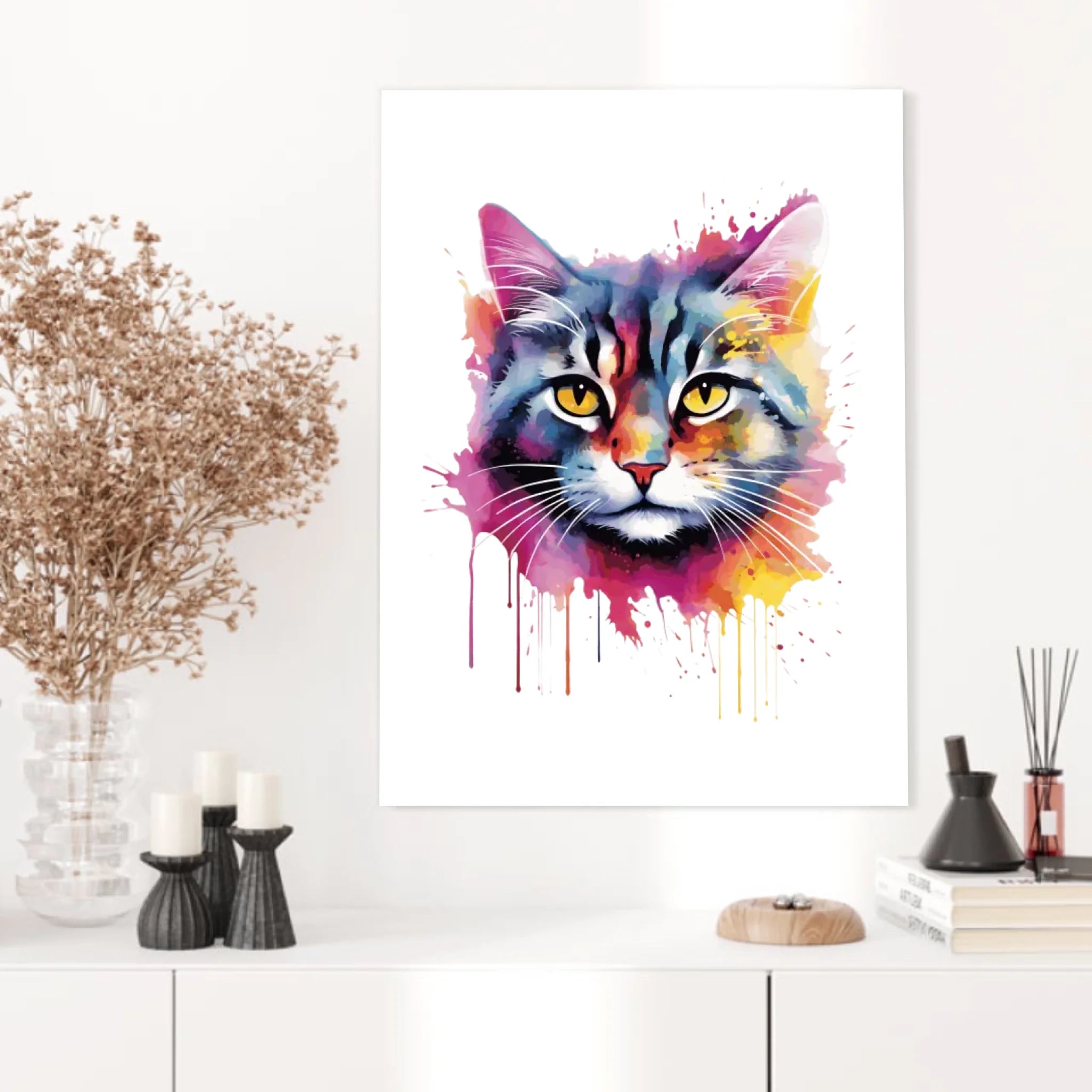 Tableau Animaux Chat Pop Art