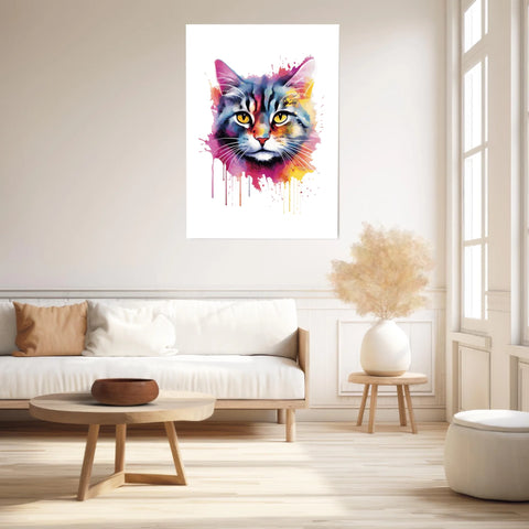 Tableau Animaux Chat Pop Art