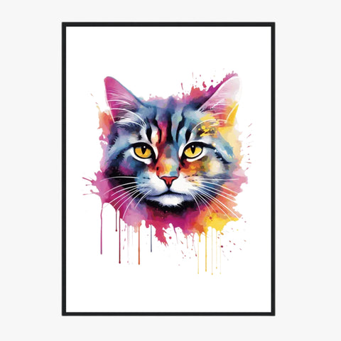 Tableau Animaux Chat Pop Art