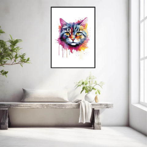 Tableau Animaux Chat Pop Art