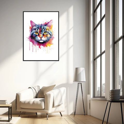 Tableau Animaux Chat Pop Art