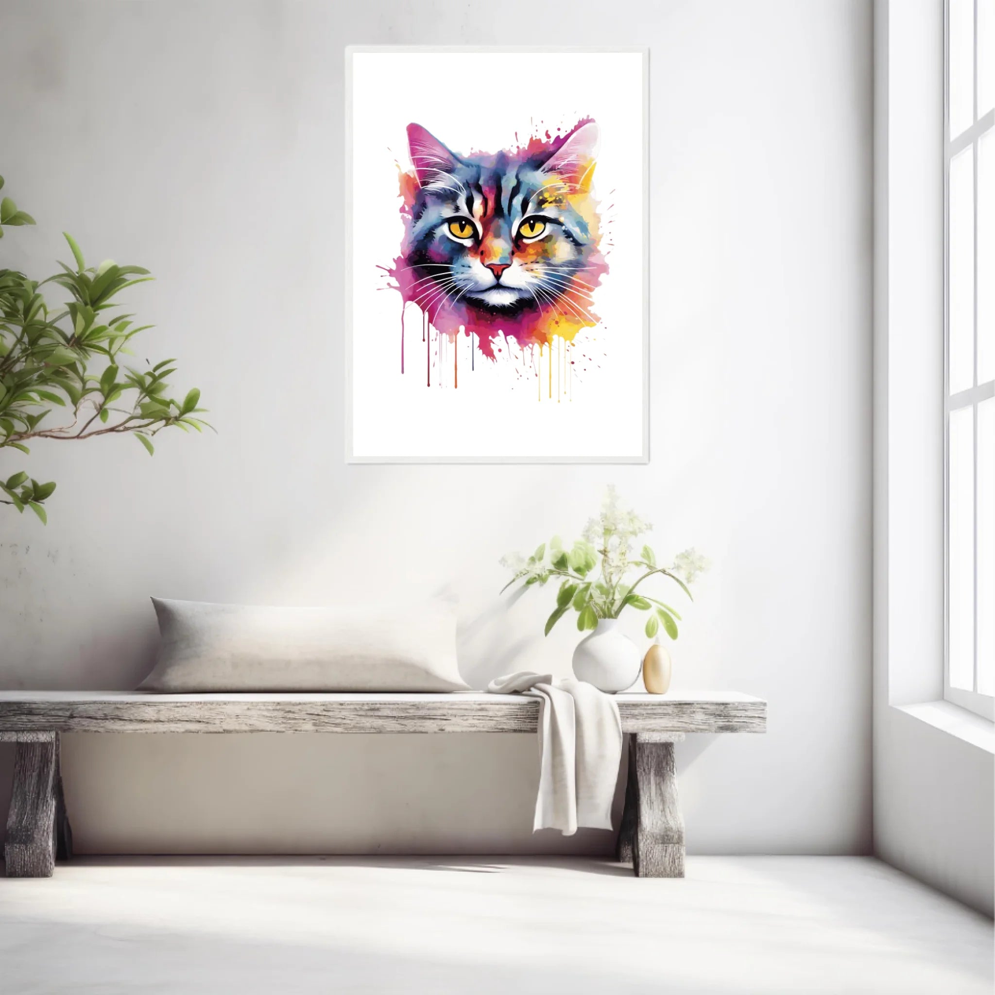 Tableau Animaux Chat Pop Art