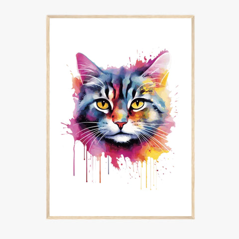 Tableau Animaux Chat Pop Art