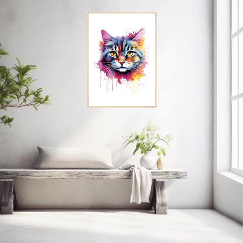 Tableau Animaux Chat Pop Art