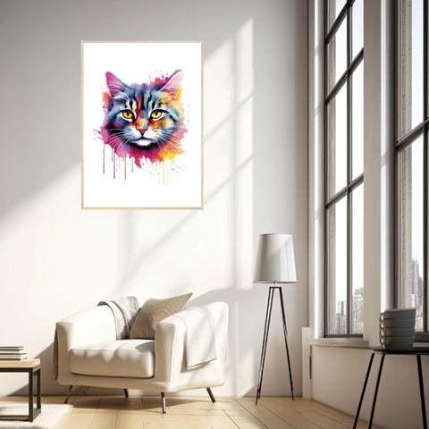 Tableau Animaux Chat Pop Art