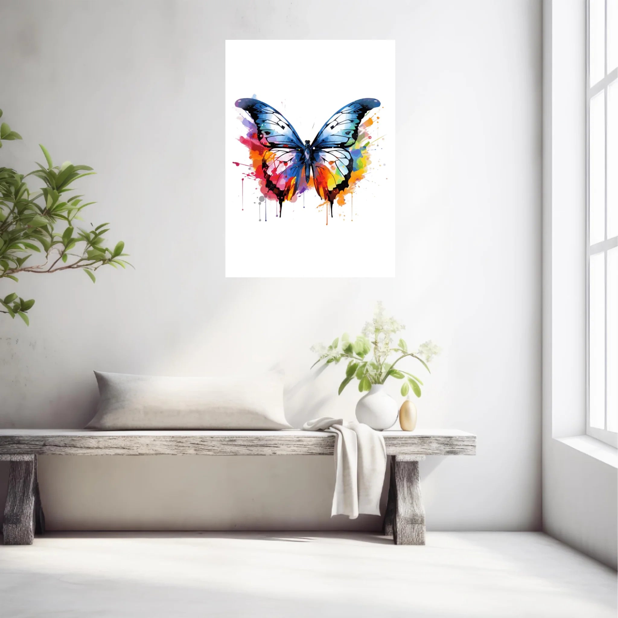 Tableau Animaux Papillon Pop Art