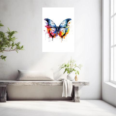 Tableau Animaux Papillon Pop Art