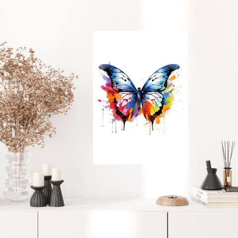 Tableau Animaux Papillon Pop Art