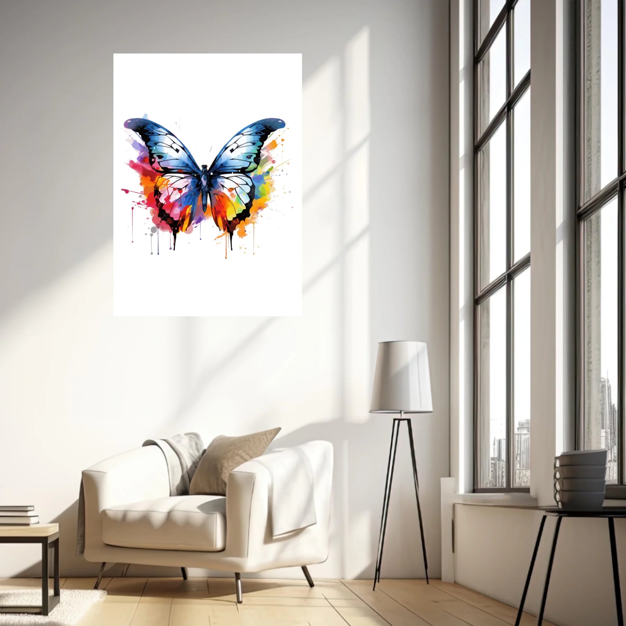 Tableau Animaux Papillon Pop Art