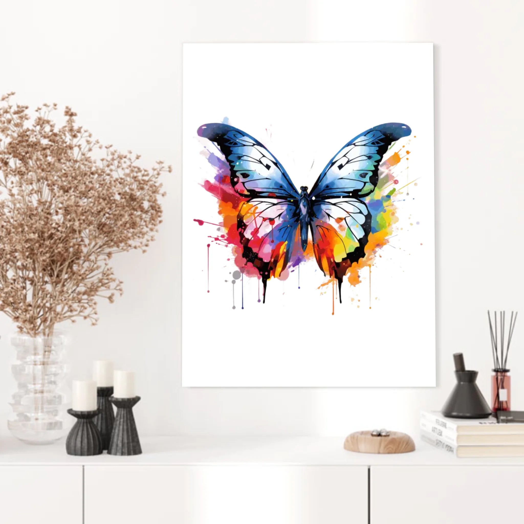 Tableau Animaux Papillon Pop Art