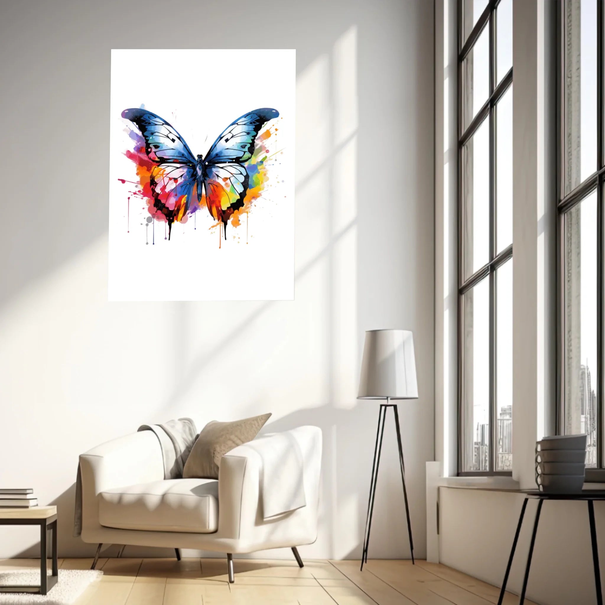 Tableau Animaux Papillon Pop Art