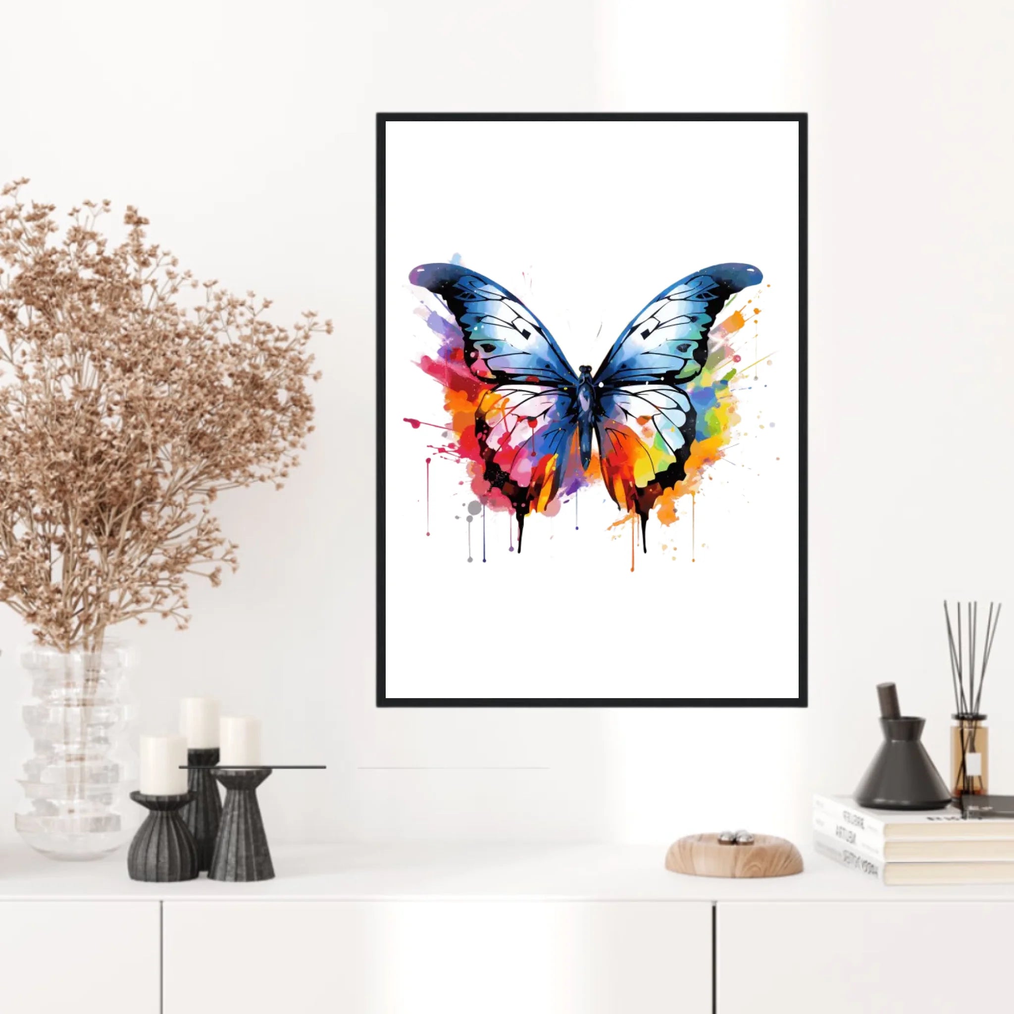 Tableau Animaux Papillon Pop Art