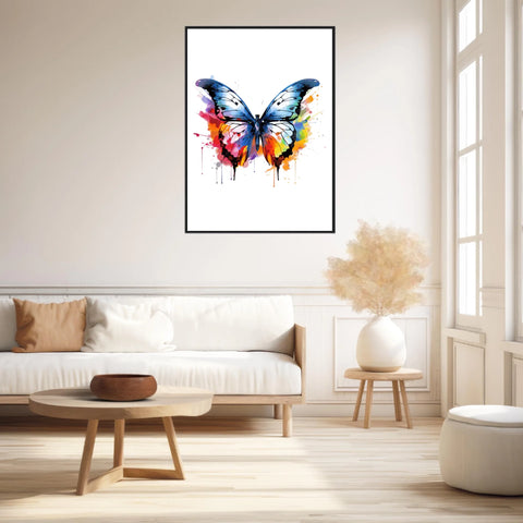 Tableau Animaux Papillon Pop Art