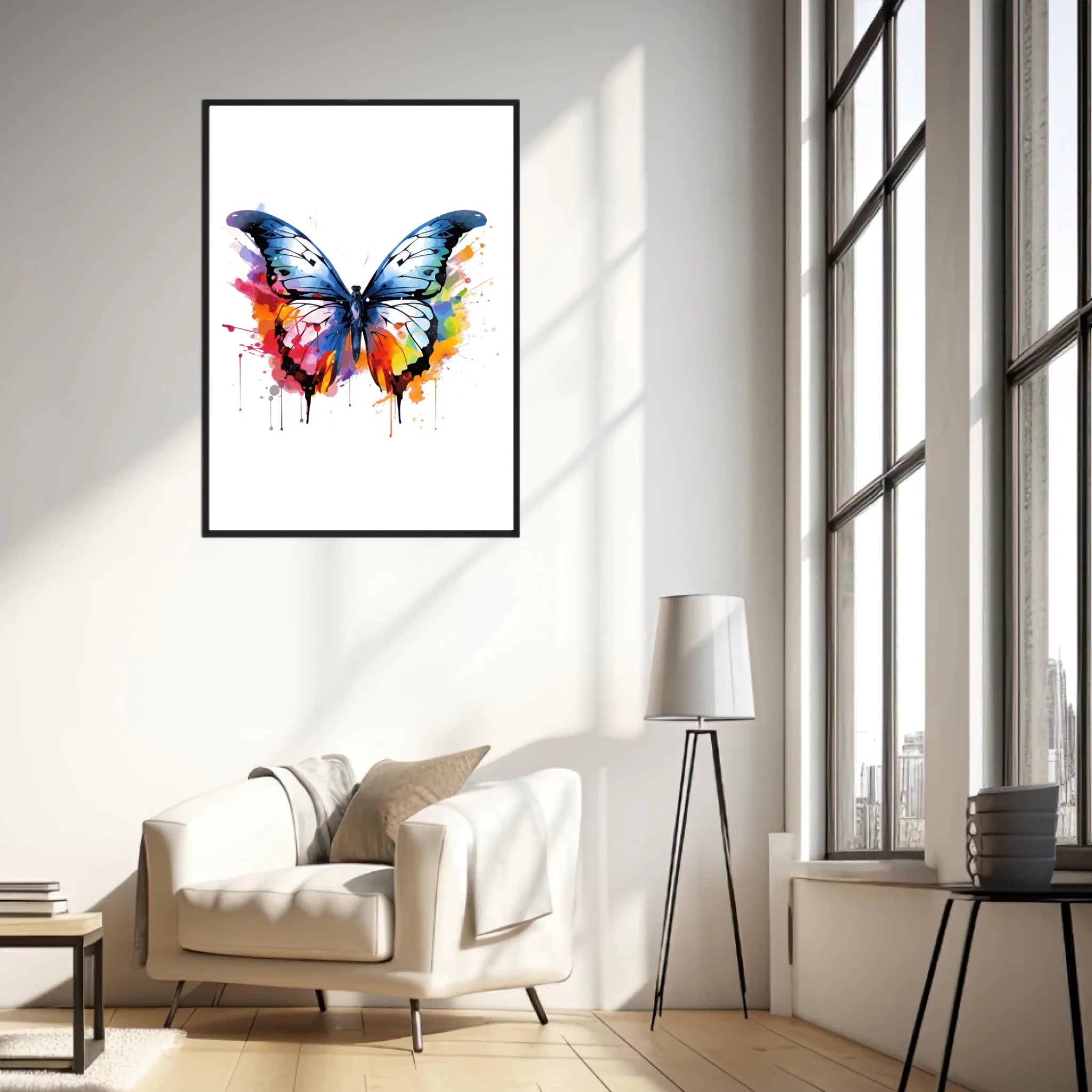 Tableau Animaux Papillon Pop Art