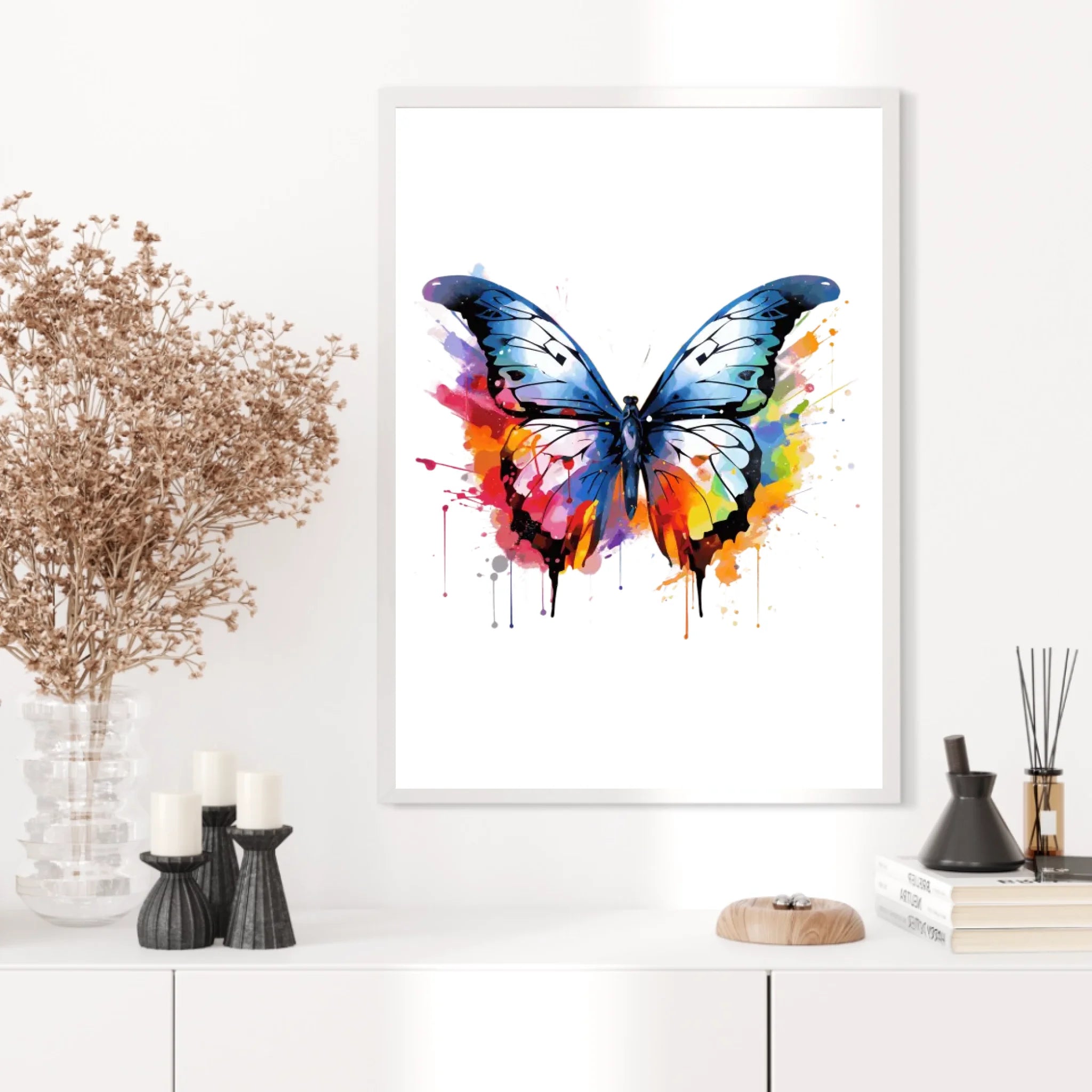Tableau Animaux Papillon Pop Art